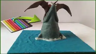 MOSASAURUS KILLS PTERANODON WITH CLAY/PLASTILINA. Jurassic World