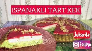 ISPANAKLI TART KEK 🌿 İKİ RENKLİ MUHALLEBİLİ 😋 ÇOKKK HAFİF 😍 ÇOKKK PRATİK ✅ #kek #tatlı #muhallebi