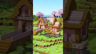 Minecraft - Lets build a cherry blossom house! Starter House #60