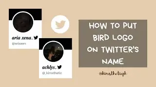 how to put bird logo on twitter's name 🕊️