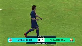 HAMPSHIRE RED VS. FC BARCELONA(2-1)-Pes 2018 Android Gameplay!