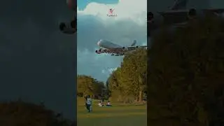 Best House for an Avgeek ! Emirates Airbus A380 Sunset Arrival