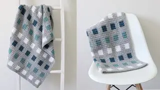 Crochet Even Squares Baby Blanket