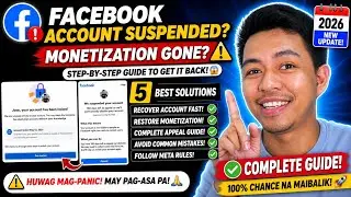 🚨 FACEBOOK ACCOUNT SUSPENDED? 😱 HOW TO RECOVER YOUR ACCOUNT & MONETIZATION 2026 STEP-BY-STEP GUIDE