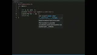 gcd of two numbers program in c programming | c programming in Linux Ubuntu(day-32)