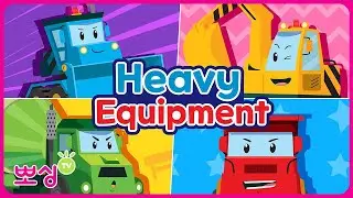 Meet the HEAVY DUTY Heroes of Construction💥 #kidsrhymes #excavator  #cars #animation