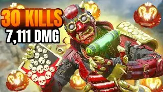 Octane 30 Kills 7,111 Damage Gameplay Apex Legends + Controller