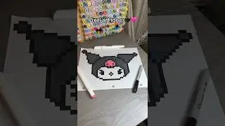 🩷Kuromi Pixel art ideas🖤! 