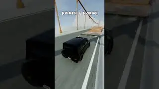 At what speed can a Mercedes G-Class jump a bridge? #beamngdrive #shorts