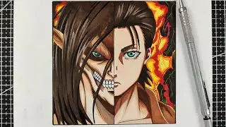 how to draw Eren titan and eren yeager - Actack on titan | cách vẽ Eren