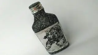 Декор бутылки для мужчины своими руками