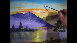 Сосна. Рисунок акрилом.Pine tree. Acrylic drawing.松の木。 アクリル絵具。