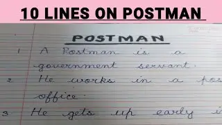 10 Lines On Postman/10 Lines On Postman In English/Short Essay On Postman