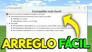 Cómo solucionar el error Incompatible Mods Found en Fabric Minecraft