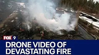 Lutsen Lodge fire: Drone video shows aftermath