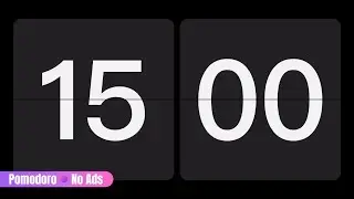 15 min Pomodoro timer with tick sound | Deep focus | Dark theme Flipclock timer | tumblr flip clock