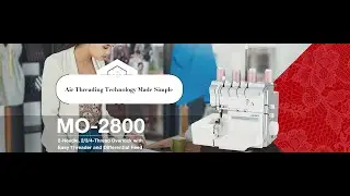 JUKI MO 2800,Air Threading Overlock with Knee Lifter, Tweak Width Adjustment and Needle Threader