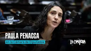 Paula Penacca en la Cámara de Diputados durante el tratamiento de la Ley Bases.