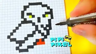 ОЧЕНЬ ЛЕГКО!БЕЛАЯ СОВА РИСУЕМ ПО КЛЕТОЧКАМ !Very Easy!KAWAII  PIXEL ART HOW TO DRAW !