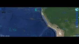 Movimiento de la flota de calamar china por el borde de las 200 millas peruanas