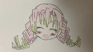How to Draw  mitsuri kanroji Easy | demon slayer tiktok