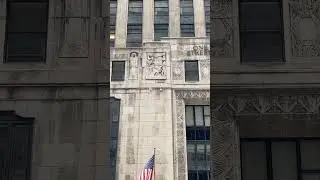 Chicago's One North LaSalle Building - Drone Reveal Of Transportation Panel