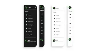 Sidebar menu with toggle button using html and css &java script