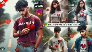 😱💔 broken heart image !Couples Break Up image editing | Sad Photo Editing | ai Image Creator 