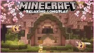 Aesthetic Minecraft Longplay 🌸 A New Cherry Blossom World 🌸 EP.1