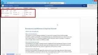 Office Online Word: Page Layout Options