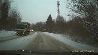 Звенигород,снегопад,заносы на дороге