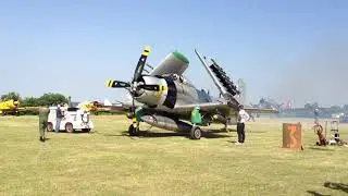 Douglas A-1 Skyraider Engine Startup
