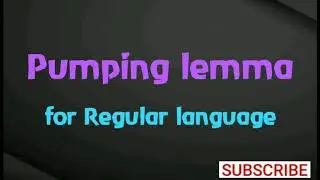 Pumping lemma for Regular language explained in hindi