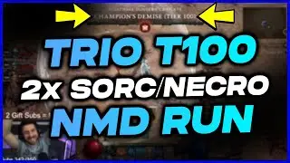 Diablo 4: SORC, SORC & NECROMANCER TRIO TIER 100 NIGHTMARE DUNGEON RUN - 2x Ice Shards & Bone Spear