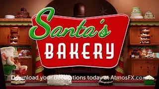 AtmosFX Santa's Bakery Digital Decoration Trailer
