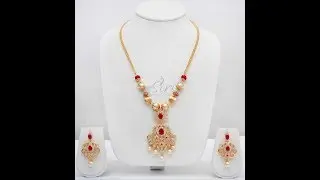 EPISODE=261 Simple 10Gram Gold Pearl Necklace Designs