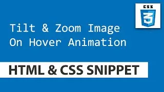 Tilt and Zoom image on Hover   Pure Css