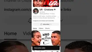 UR . Cristiano New YouTube channel #cr7 #ronaldo #shorts