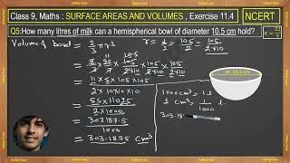 Q5 Ex 11.4, class 9 Math, Surface Areas And Volumes.