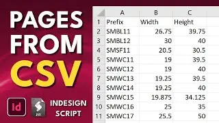 InDesign Script Pages From CSV
