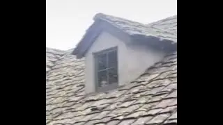 Haunting face in window of a deserted house | Video