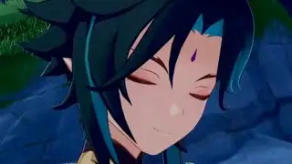he feels at ease with the traveler (Genshin Impact - Waterborne Poetry)