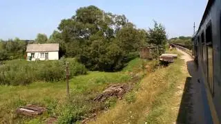 Поезд Заречное - Антоновка: на мосту через речку Стырь