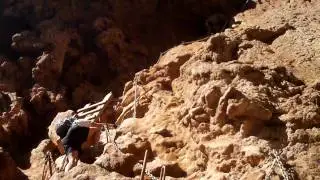 The climb out of Mooney Falls