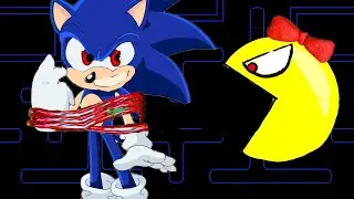 Ms. Pac-Man saved Pac-Man from Monster Sonic | Funny Animation