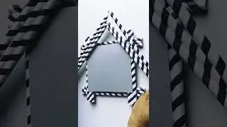 🖼️ pHoTo frame 🖼️ with paper 🧃 straw 