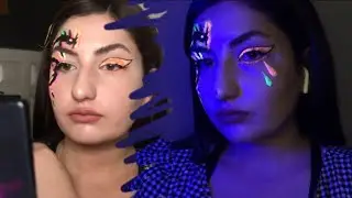 KARANLIKTA PARLAYAN NEON MAKYAJ 2 | İnstagram Reels Makyajım
