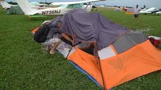 BATTLING MORE SEVERE THUNDERSTORMS AT EAA AIRVENTURE 2019 *RIP TENT* | Oshkosh 2019