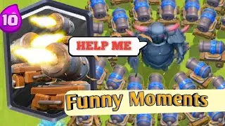 FUNNY MOMENTS CLASH ROYALE [PART 1]Multi Cannon Cart ?