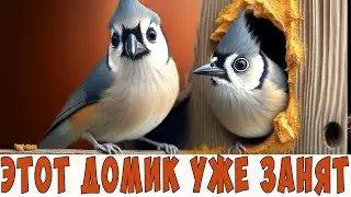 Занято. Синица не пускает к себе  ночевать.